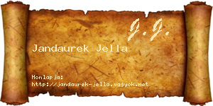 Jandaurek Jella névjegykártya